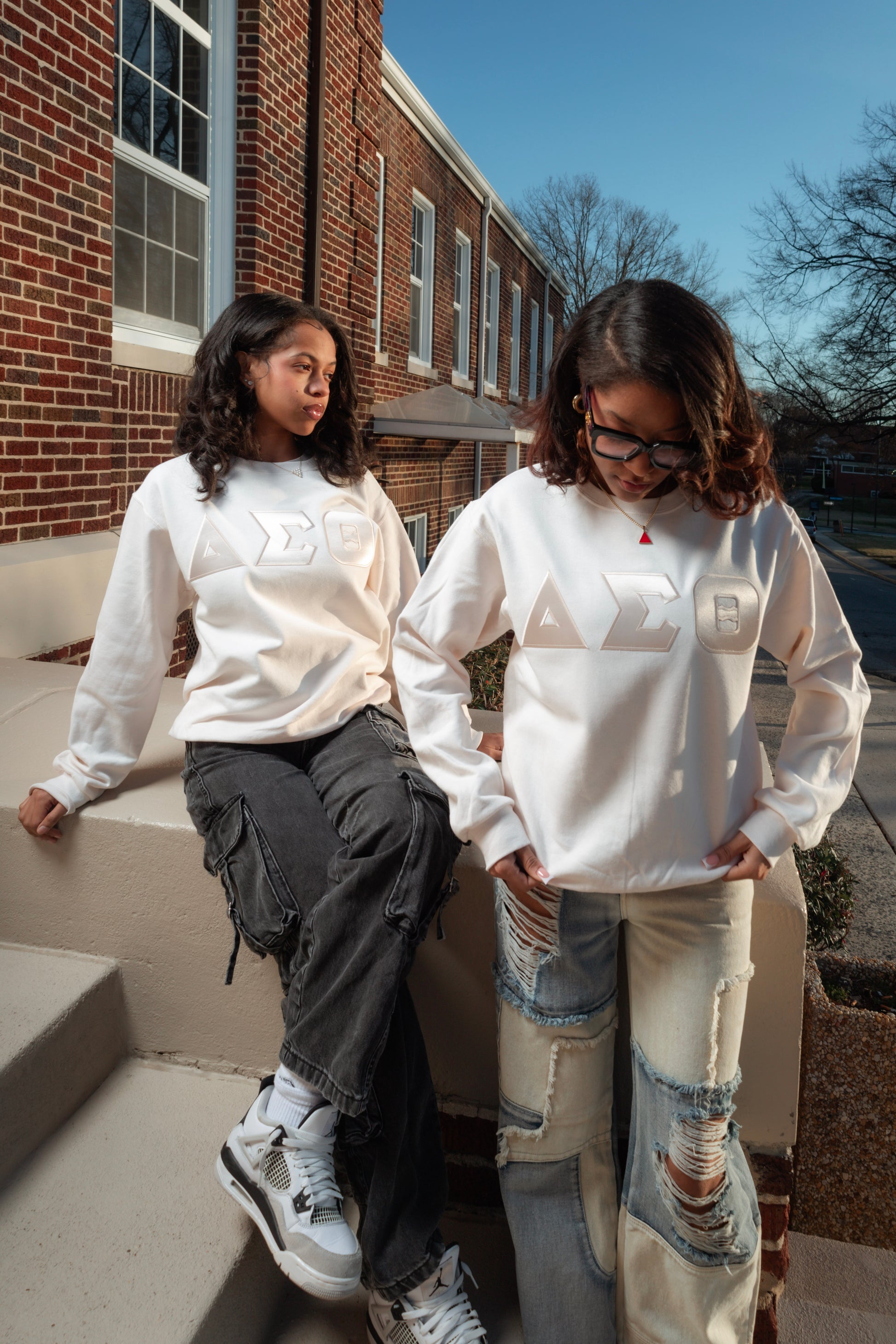 Cream-on-Cream DST Greek Letter Apparel