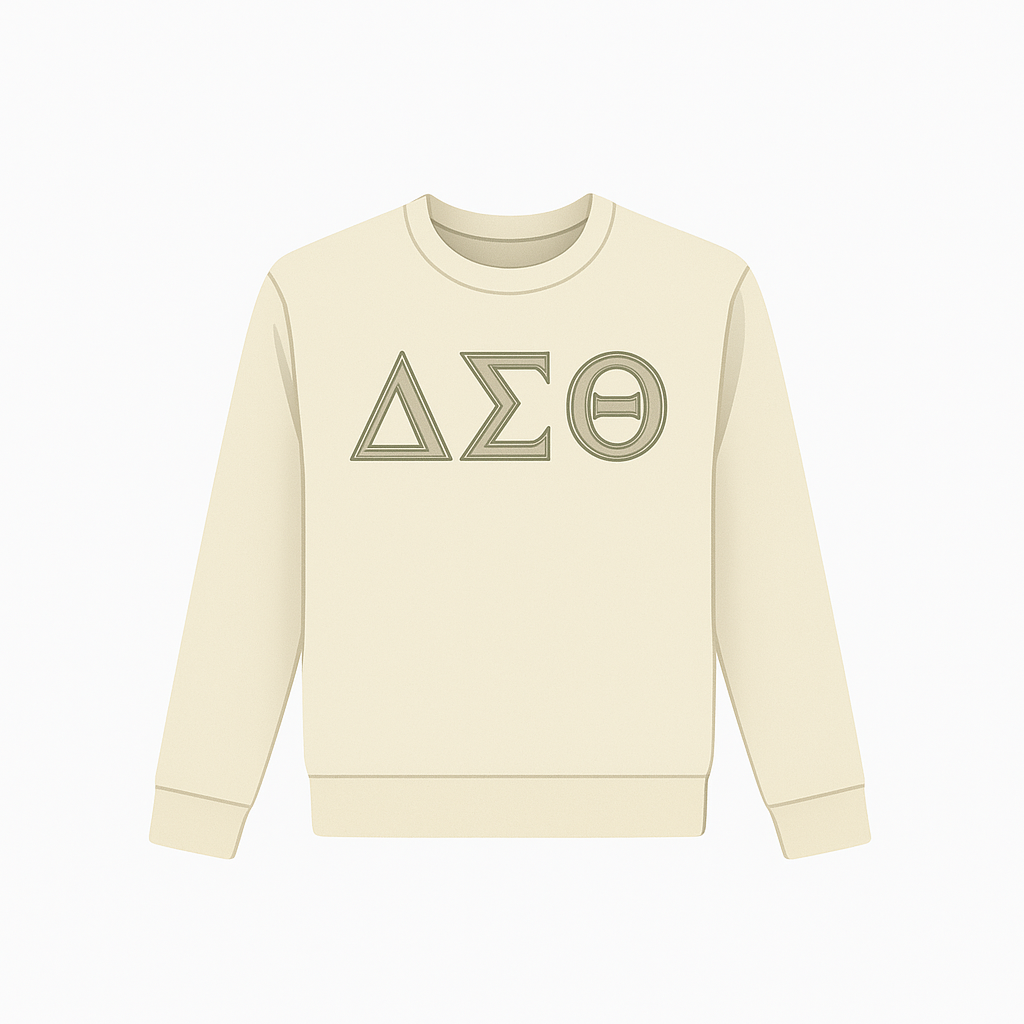 Cream-on-Cream DST Greek Letter Apparel