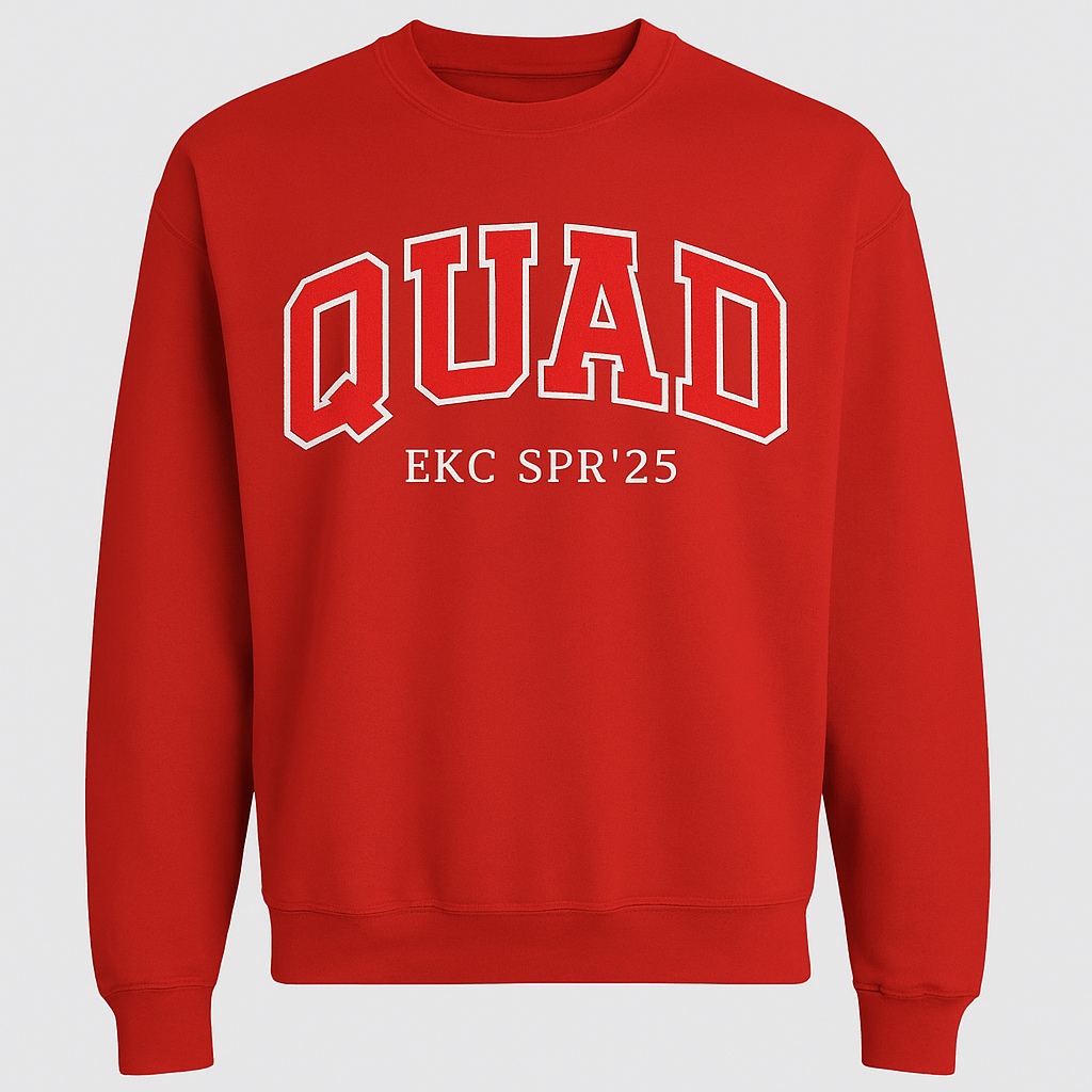Custom QUAD Red Crewnecks