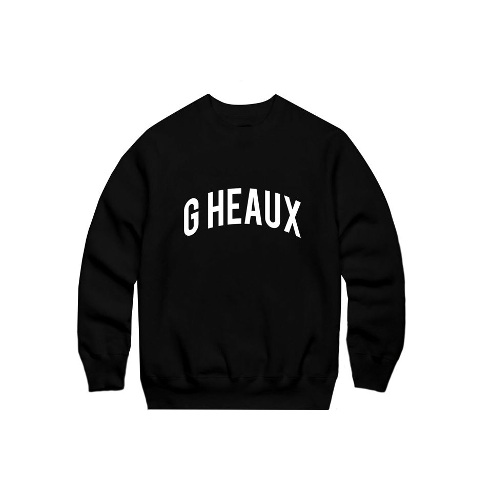 black cotton crewneck