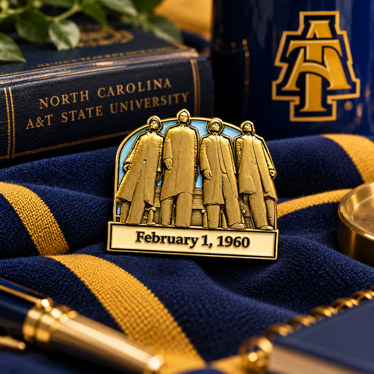 A&T Four Lapel Pin