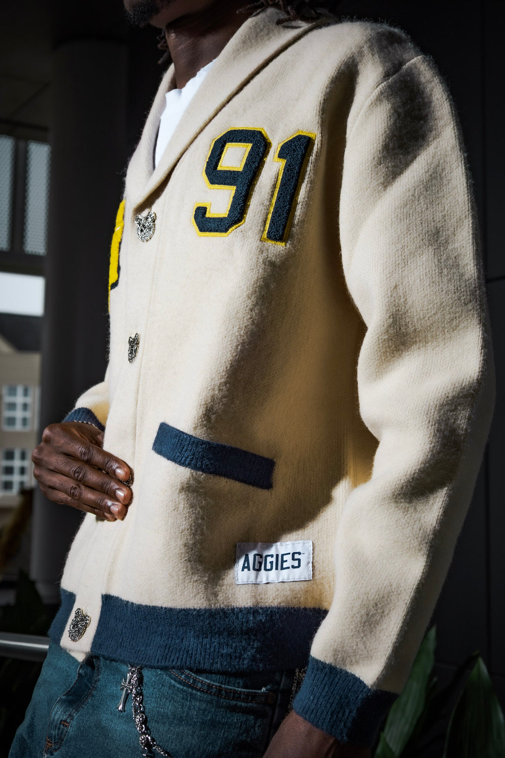 Unisex Cream Cardigan