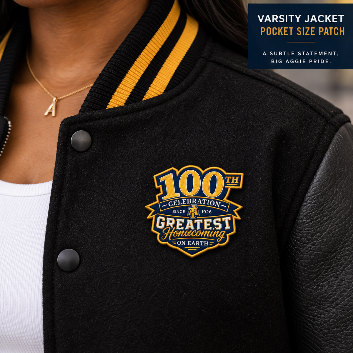 NC A&T 100th Greatest Homecoming Celebration Iron On Embroidered Patch