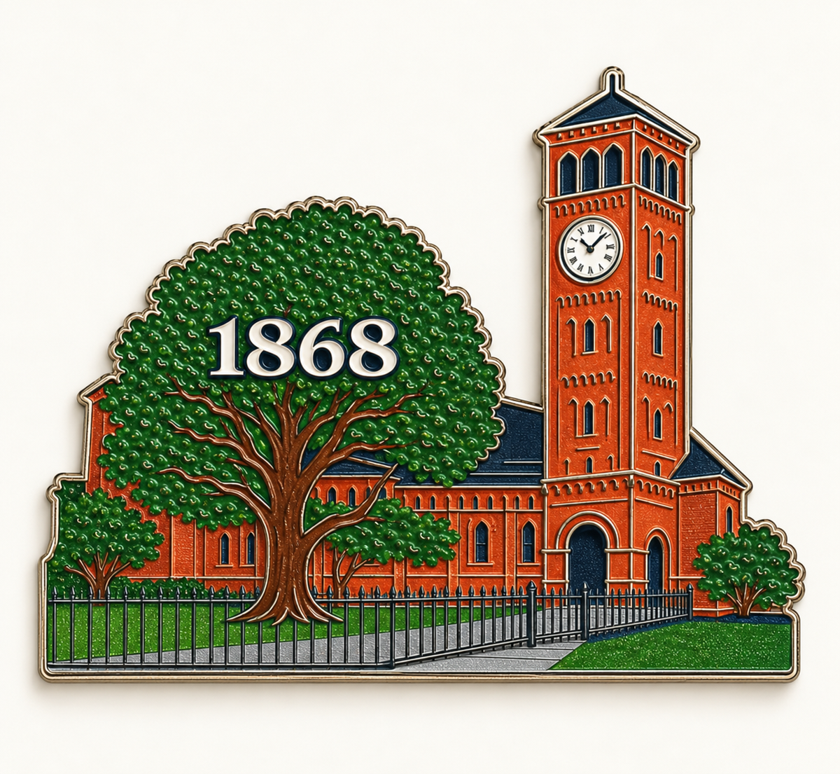 Emancipation Oak Hampton University Lapel Pin