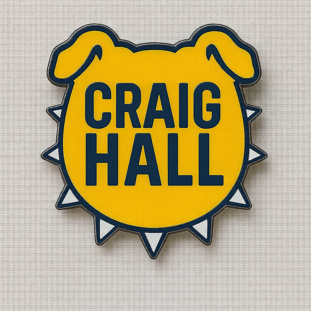 NCAT Academic Halls Bulldog Shaped Lapel Pins