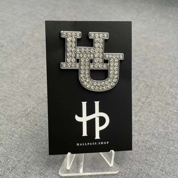 Hampton University Logo Rhinestone Lapel Pin