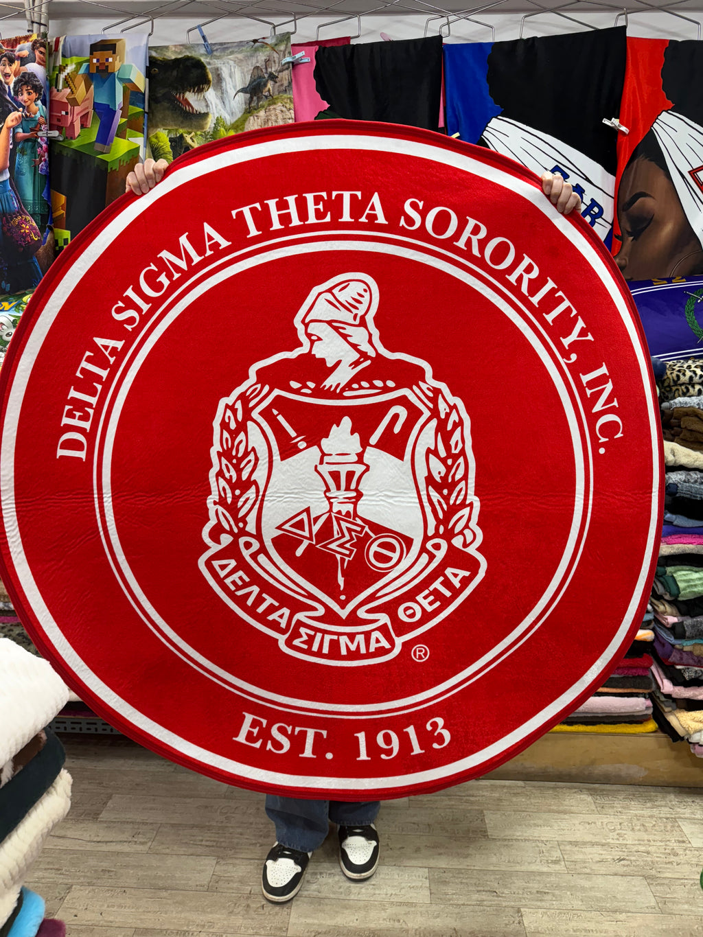 Red DST Chapter Shield Rug PRE ORDER