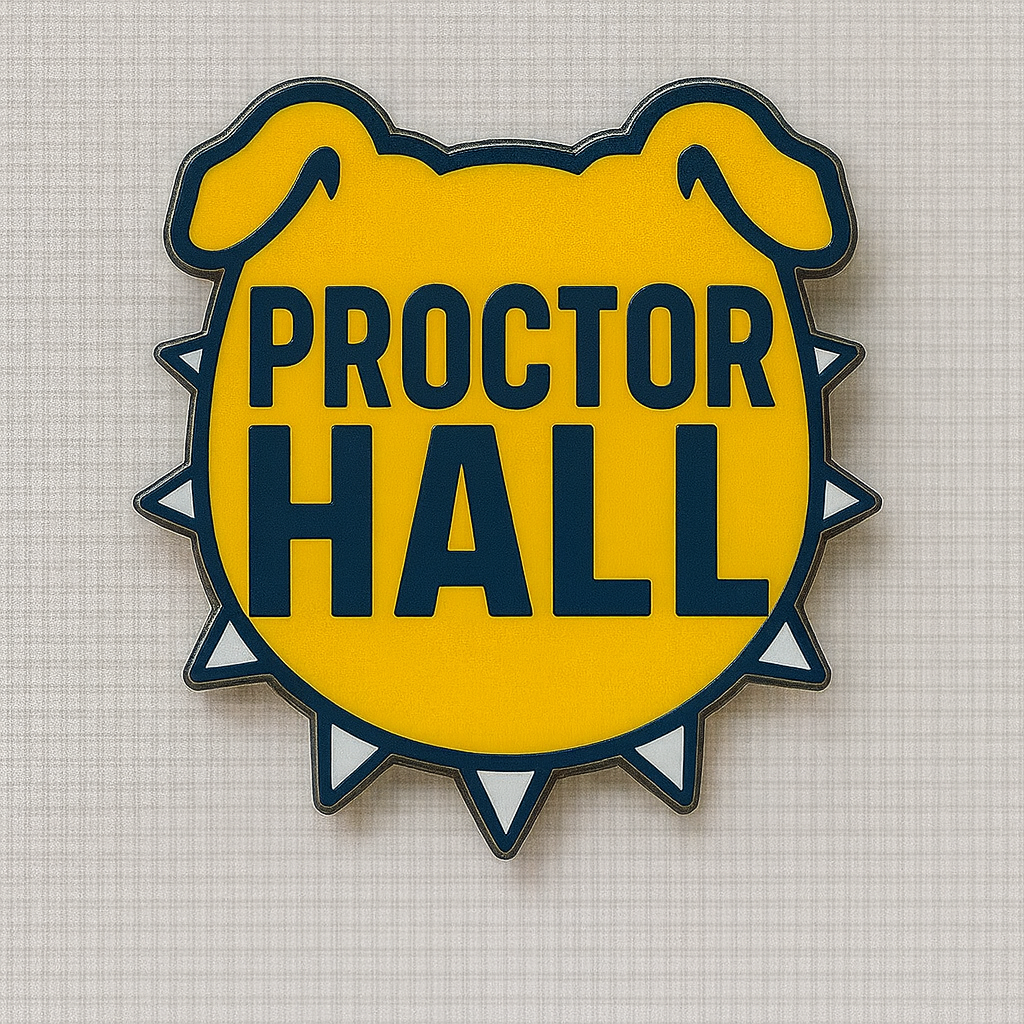 NCAT Academic Halls Bulldog Shaped Lapel Pins
