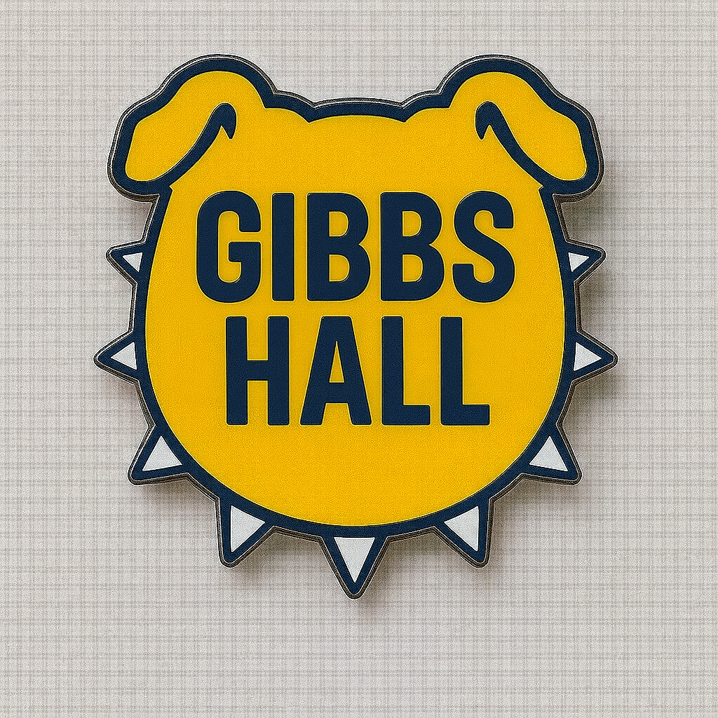 NCAT Academic Halls Bulldog Shaped Lapel Pins