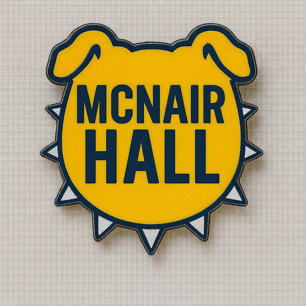 NCAT Academic Halls Bulldog Shaped Lapel Pins