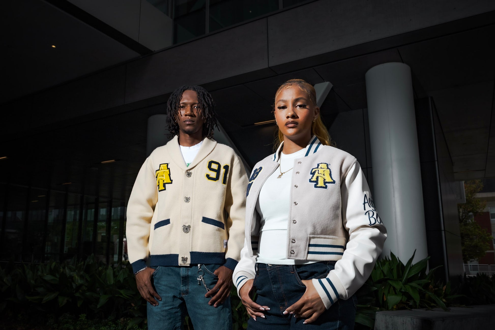 PRE ORDER ONLY Unisex Cream Bulldog Varsity Jacket