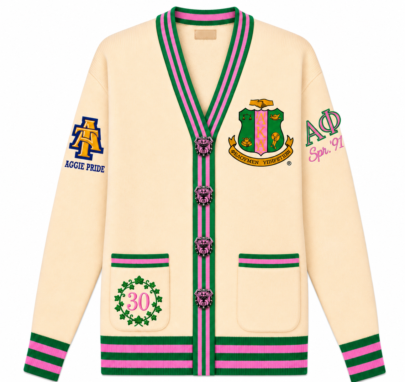 Alpha PhI Spr' 91 Custom Cardigan