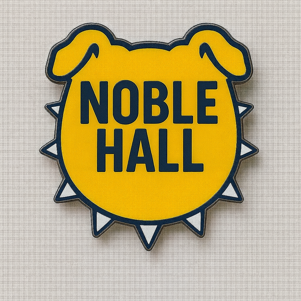 NCAT Academic Halls Bulldog Shaped Lapel Pins
