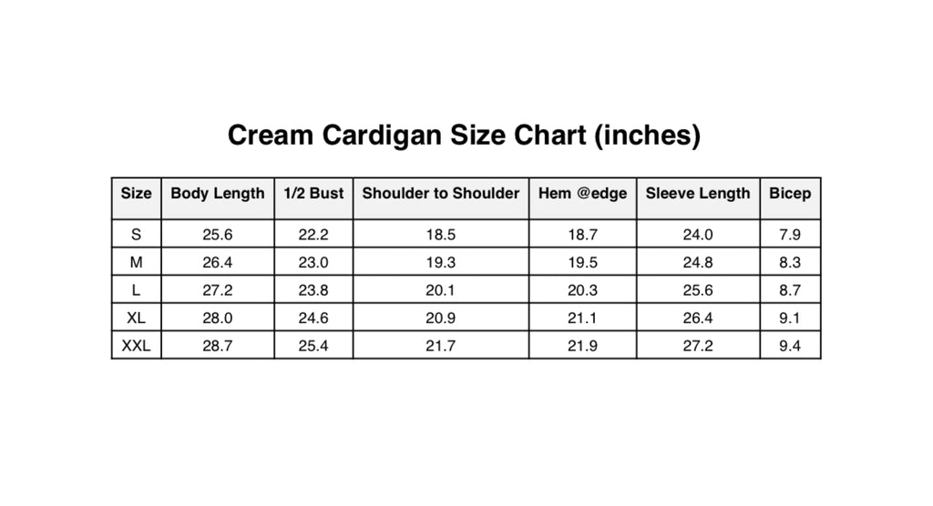 PRE ORDER ONLY Unisex Cream Cardigan