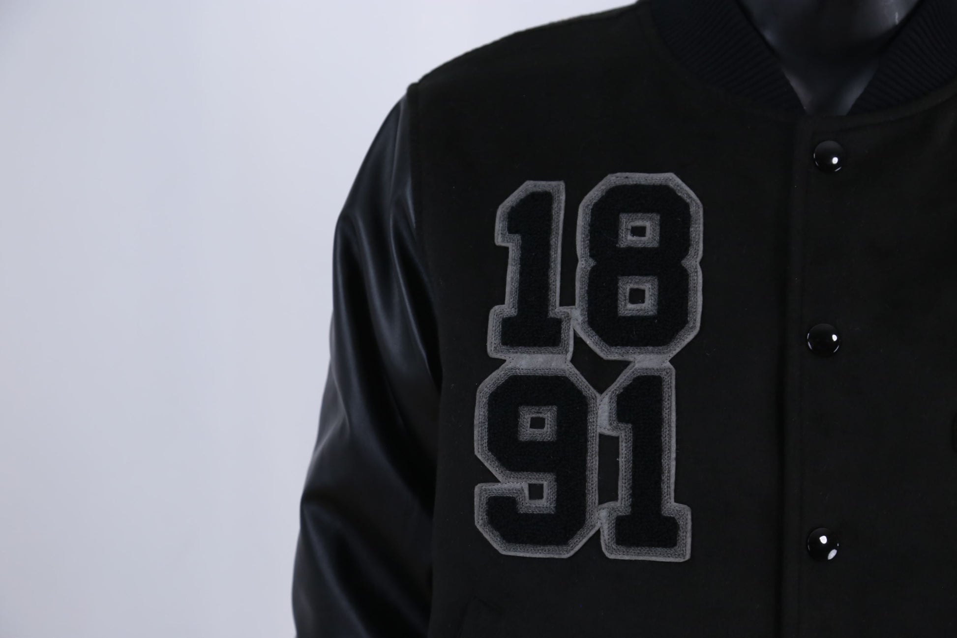 Black Aggie Bulldog Varsity Jacket