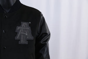 Black Aggie Bulldog Varsity Jacket