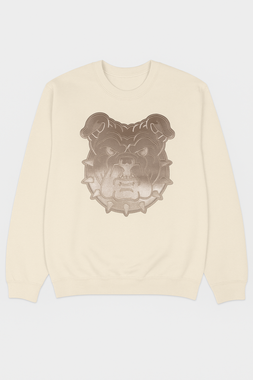 Cream-on-Cream Bulldog Apparel.