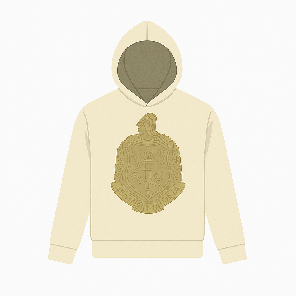 Cream Chenille Shield Crewneck