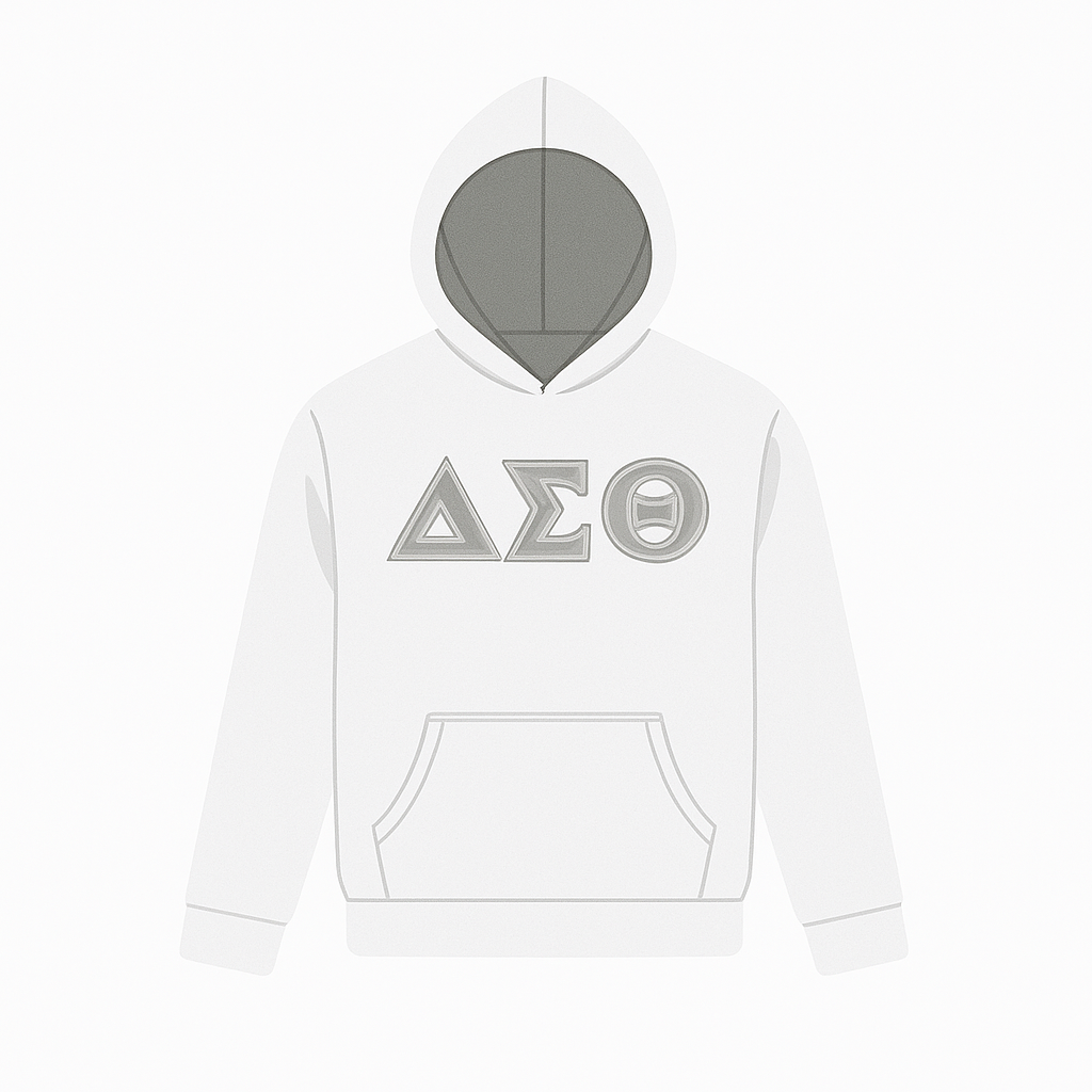 White-on-White DST Greek Letter Apparel