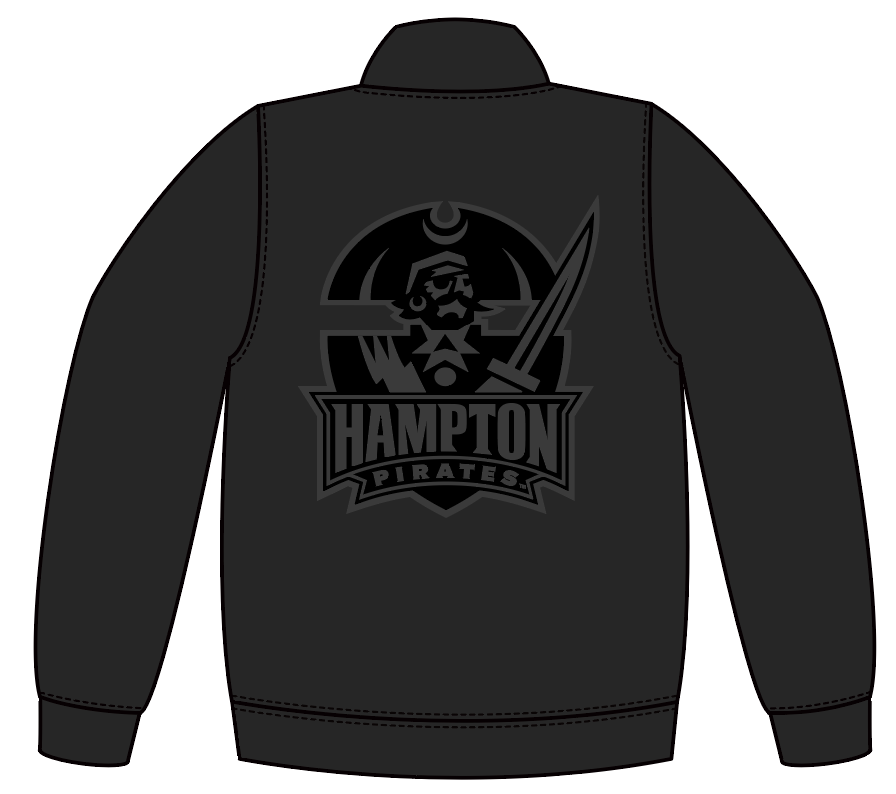 Black Hampton Pirates Bulldog Varsity Jacket