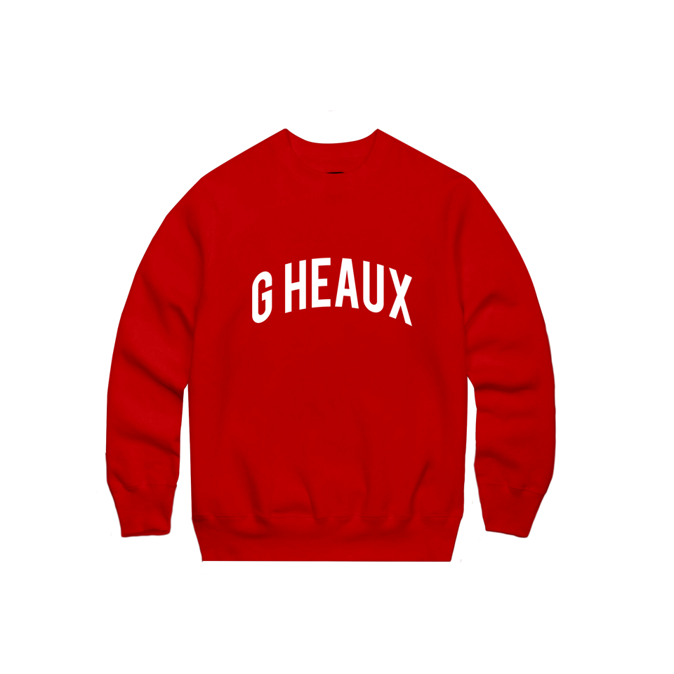 red cotton crewneck